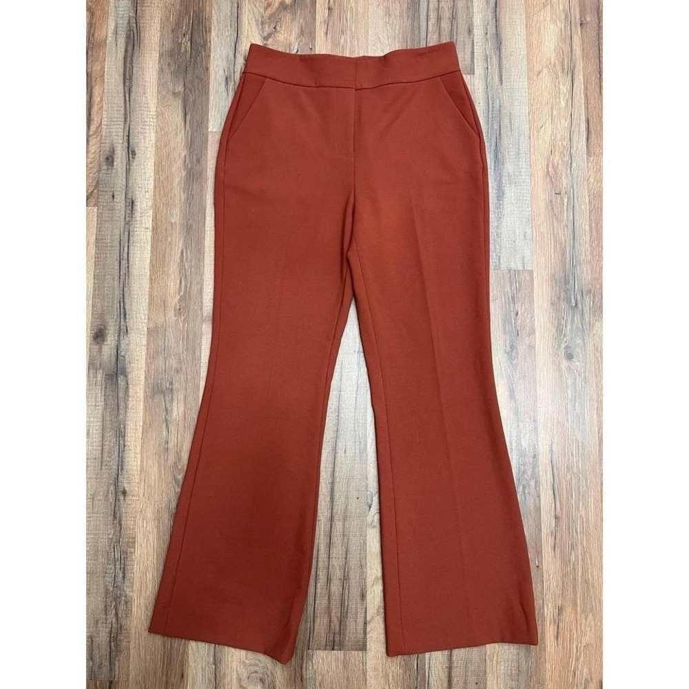 Halogen Women's Rust‎ Orange Flare Dress Pants Size 8P Stretch Career